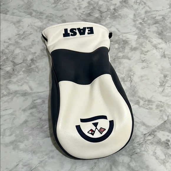 HERITAGE COLLECTION GOLF CLUB HEAD COVER WITH LOGO WHITE N BLACK - Picture 1 of 7